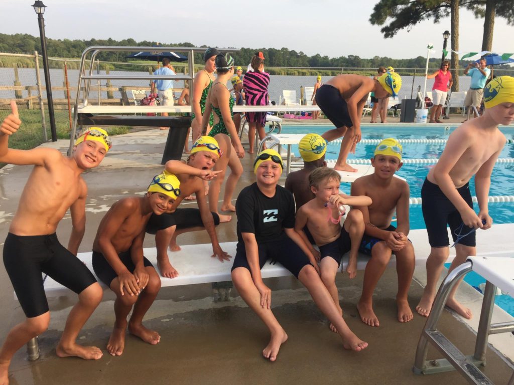 boys at swim meet